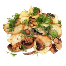 Жаренный грибы с картошкой
