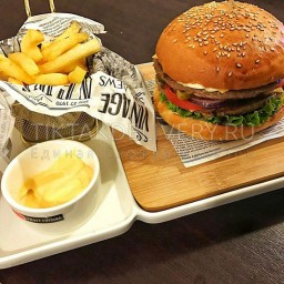 Чеддер барбекю бургер